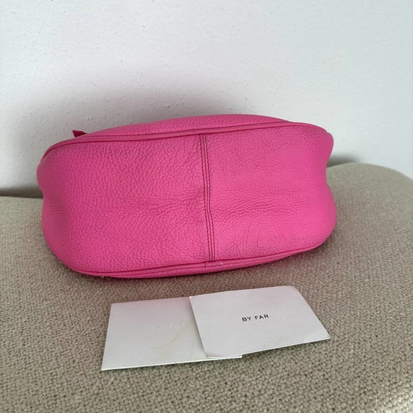 BY FAR Cush Hot Pink Leather Shoulder Bag - Picture 12 of 15